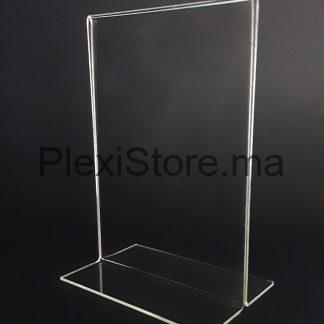 porte affiche plexiglas en T