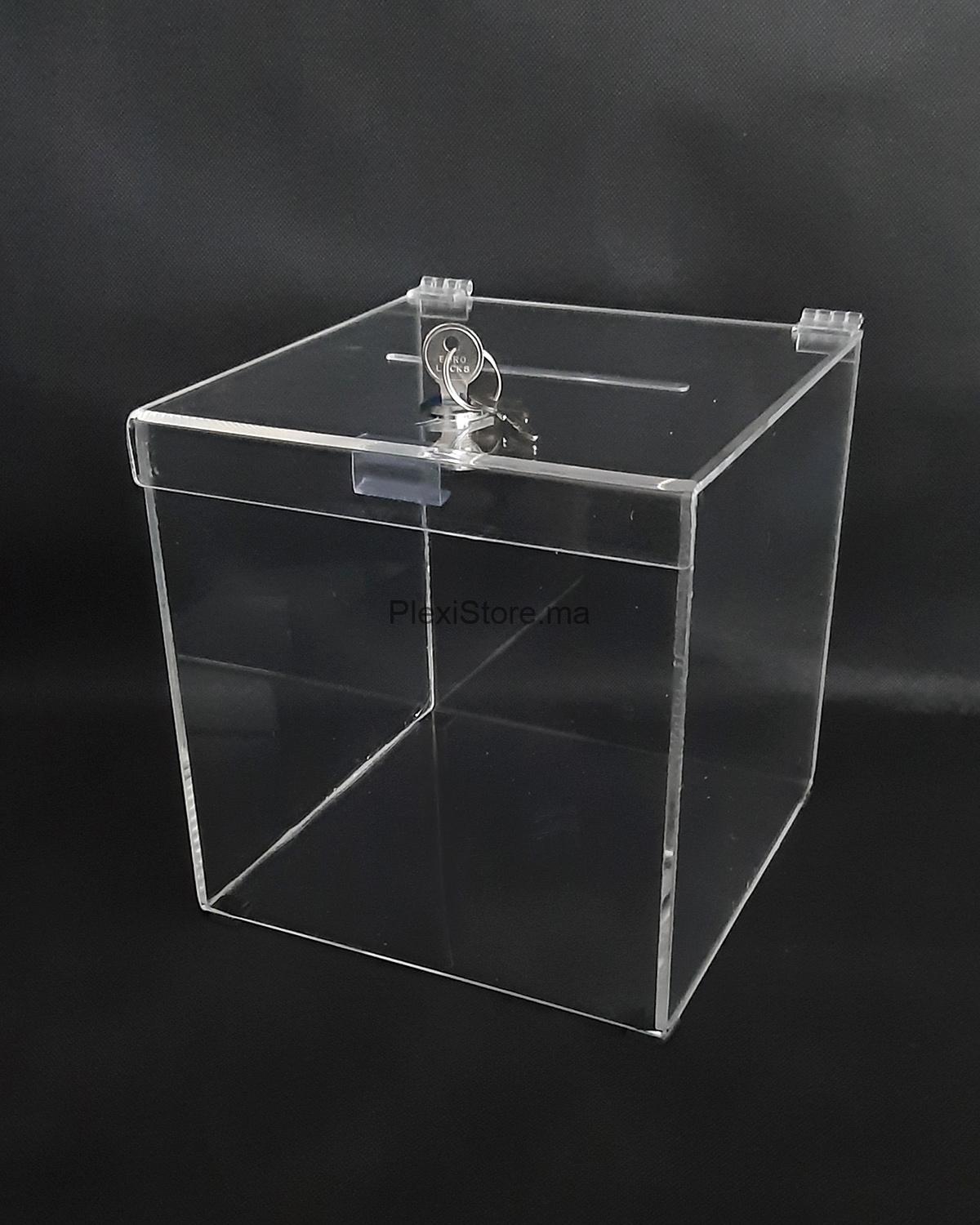 urne plexi acrylique transparente fermeture cadenas - SIGMA